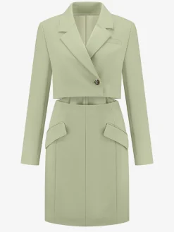 Blazer jurk met open detail
