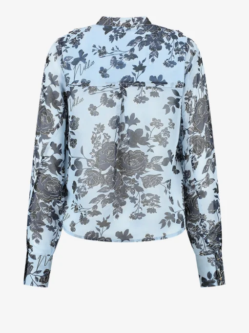 Bloemenprint blouse met ruches