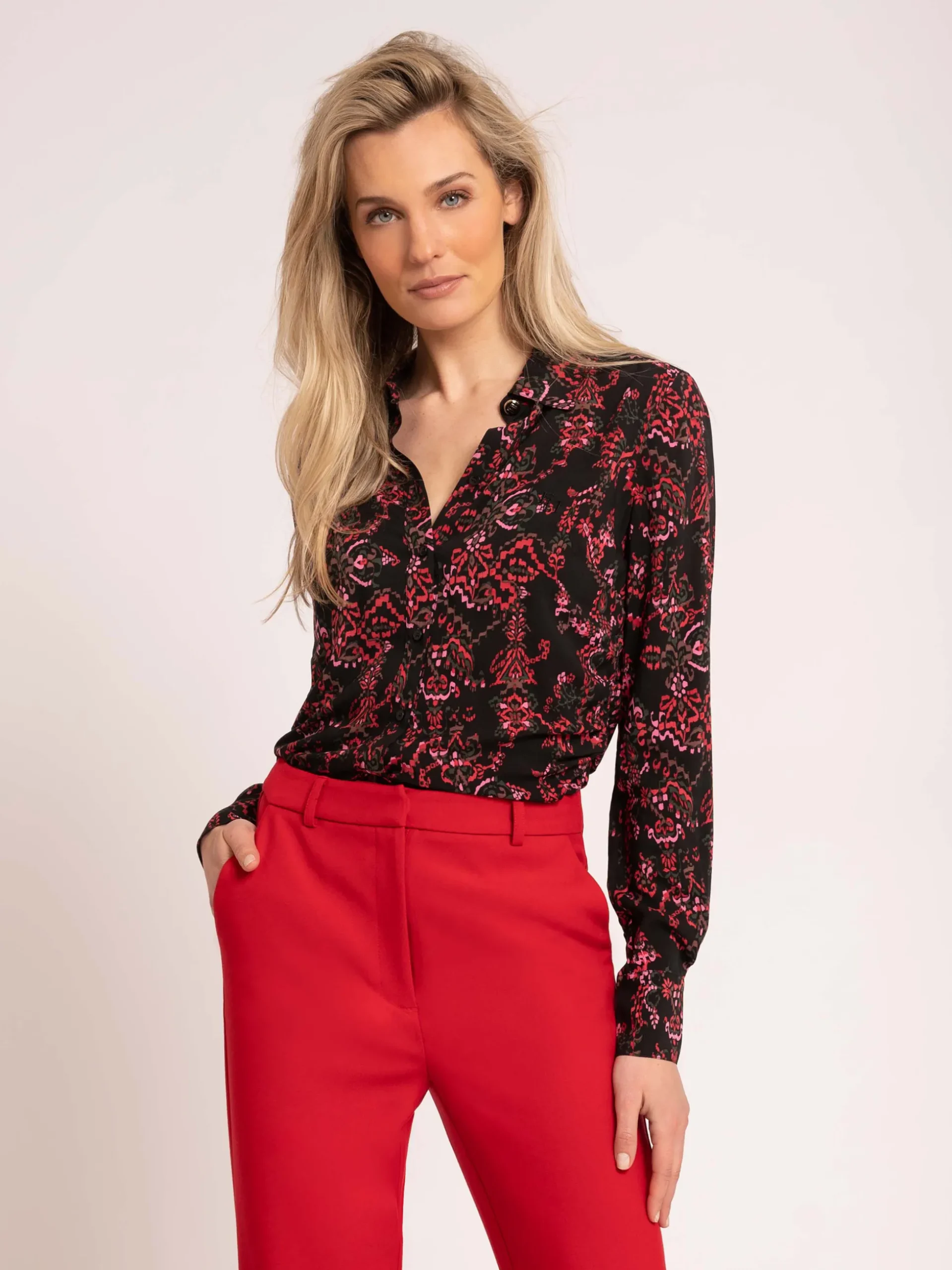 Blouse met bloemenprint