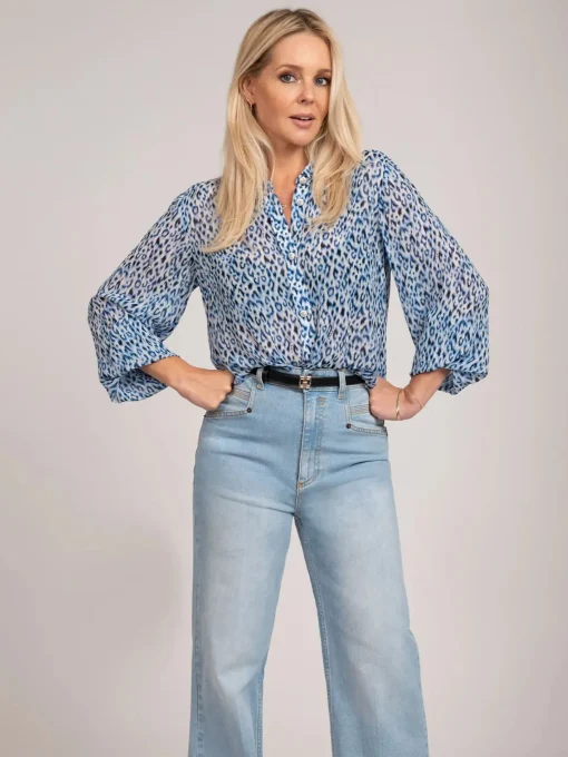 Blouse met dierenprint