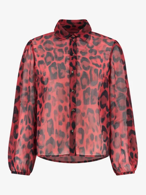 Blouse met luipaardprint