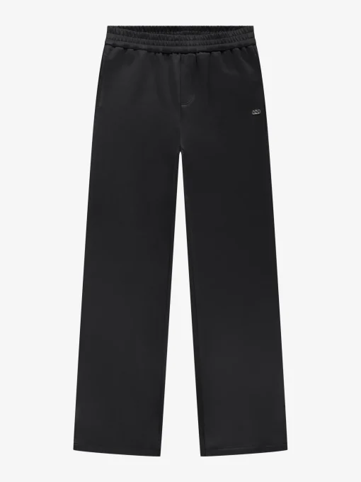 Broek met elastische tailleband en split
