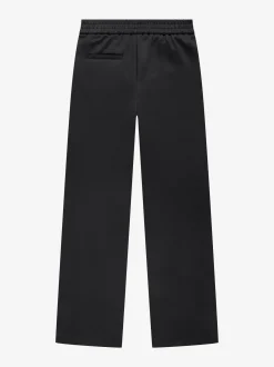 Broek met elastische tailleband en split