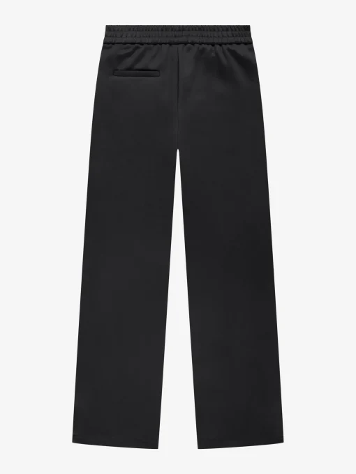 Broek met elastische tailleband en split
