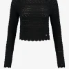 Cropped Ajour knit top