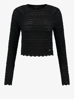 Cropped Ajour knit top