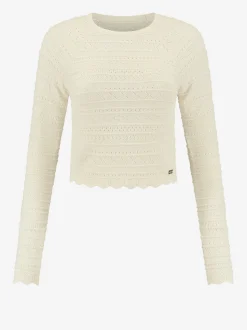 Cropped Ajour knit top