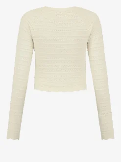 Cropped Ajour knit top
