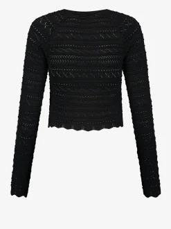 Cropped Ajour knit top