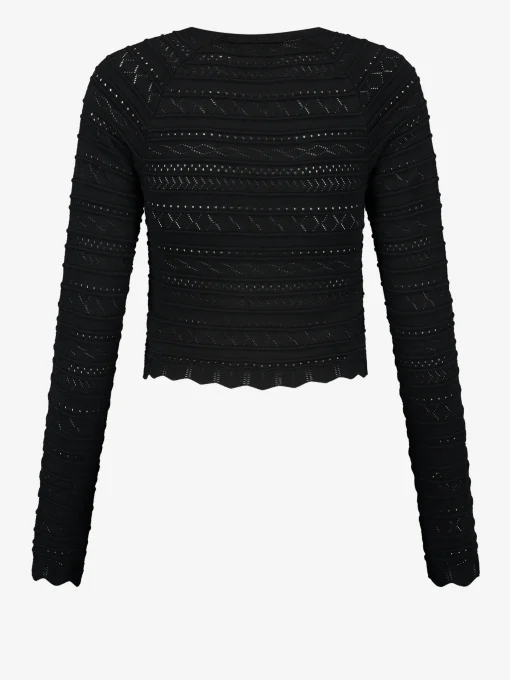 Cropped Ajour knit top