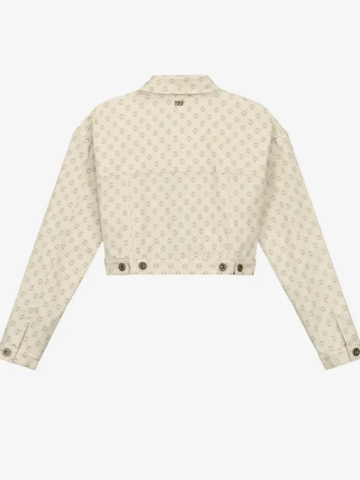 Cropped jack met logo print