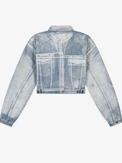 Cropped metallic jacket