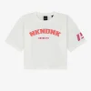 Cropped T-shirt met logo