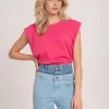Cropped T-shirt met logo