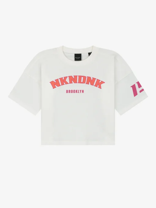 Cropped T-shirt met logo