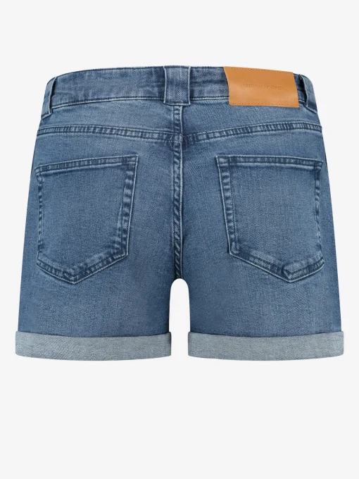Denim shorts met knopen