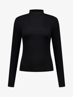 Fitted top met col
