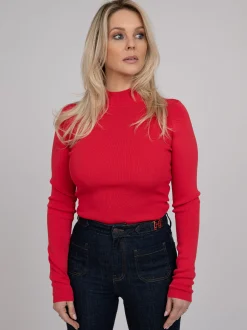 Fitted top met col