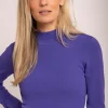 Fitted top met col