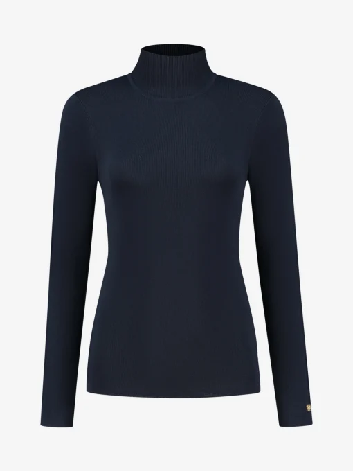 Fitted top met col