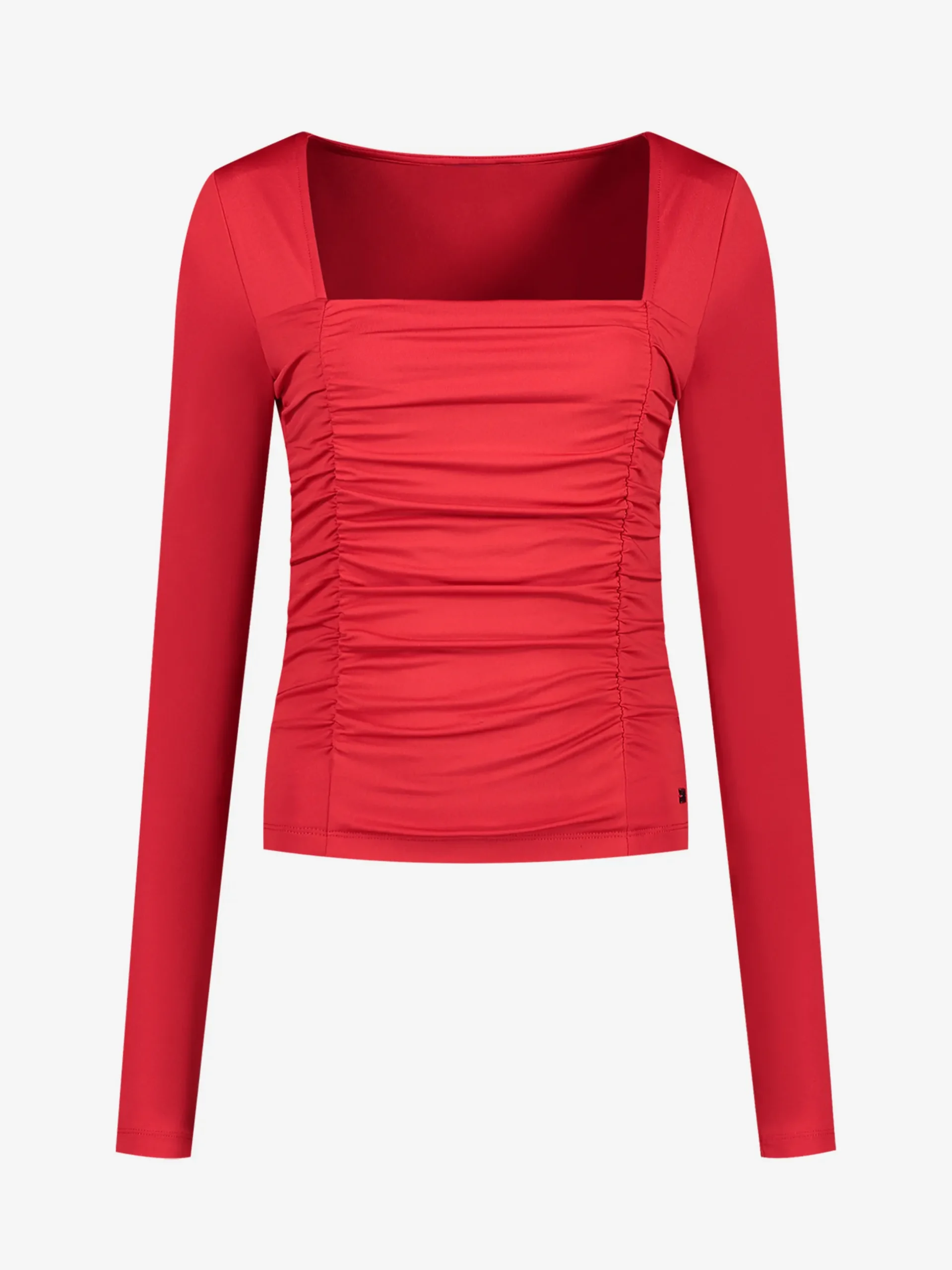 Fitted top with square neckline