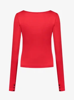 Fitted top with square neckline