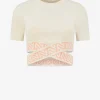 Fitted t-shirt met gekruisde logo banden