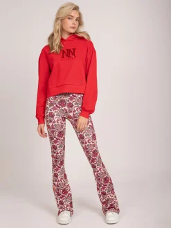Flared broek met print