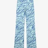 Flared broek met zebra print