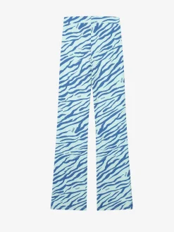 Flared broek met zebra print