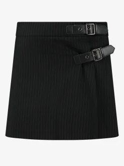 Geplooide rok met riemen