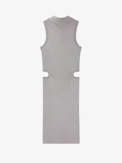 Geribbelde fitted jurk