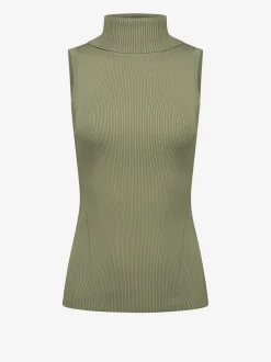 Geribbelde top met turtleneck