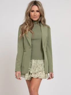 Geribbelde top met turtleneck