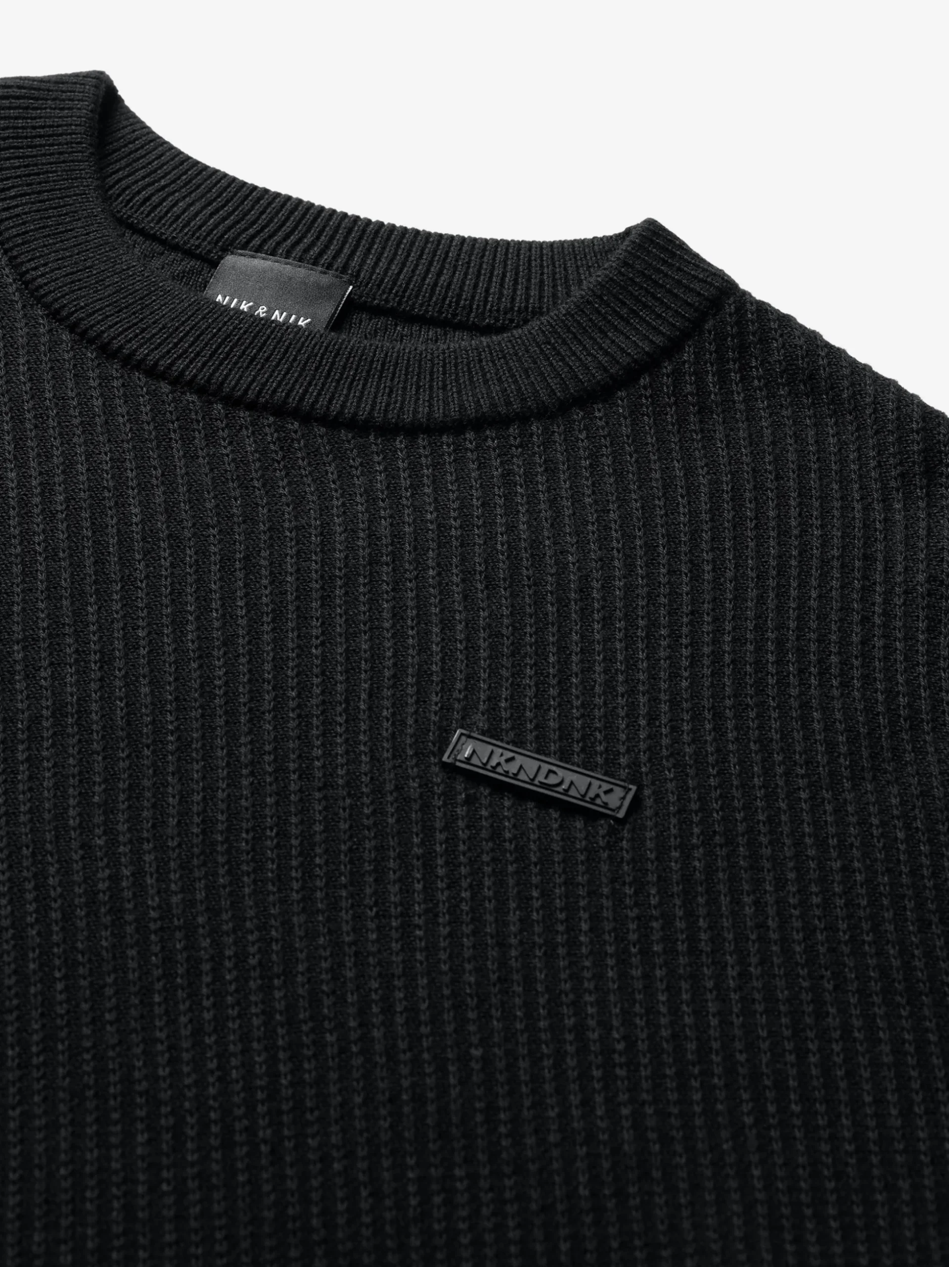 Geribbelde trui met logo