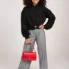 Geruite pantalon met split