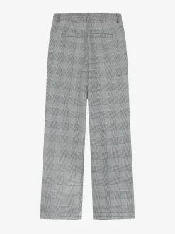 Geruite pantalon met split