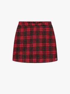 Geruite rok met high waist