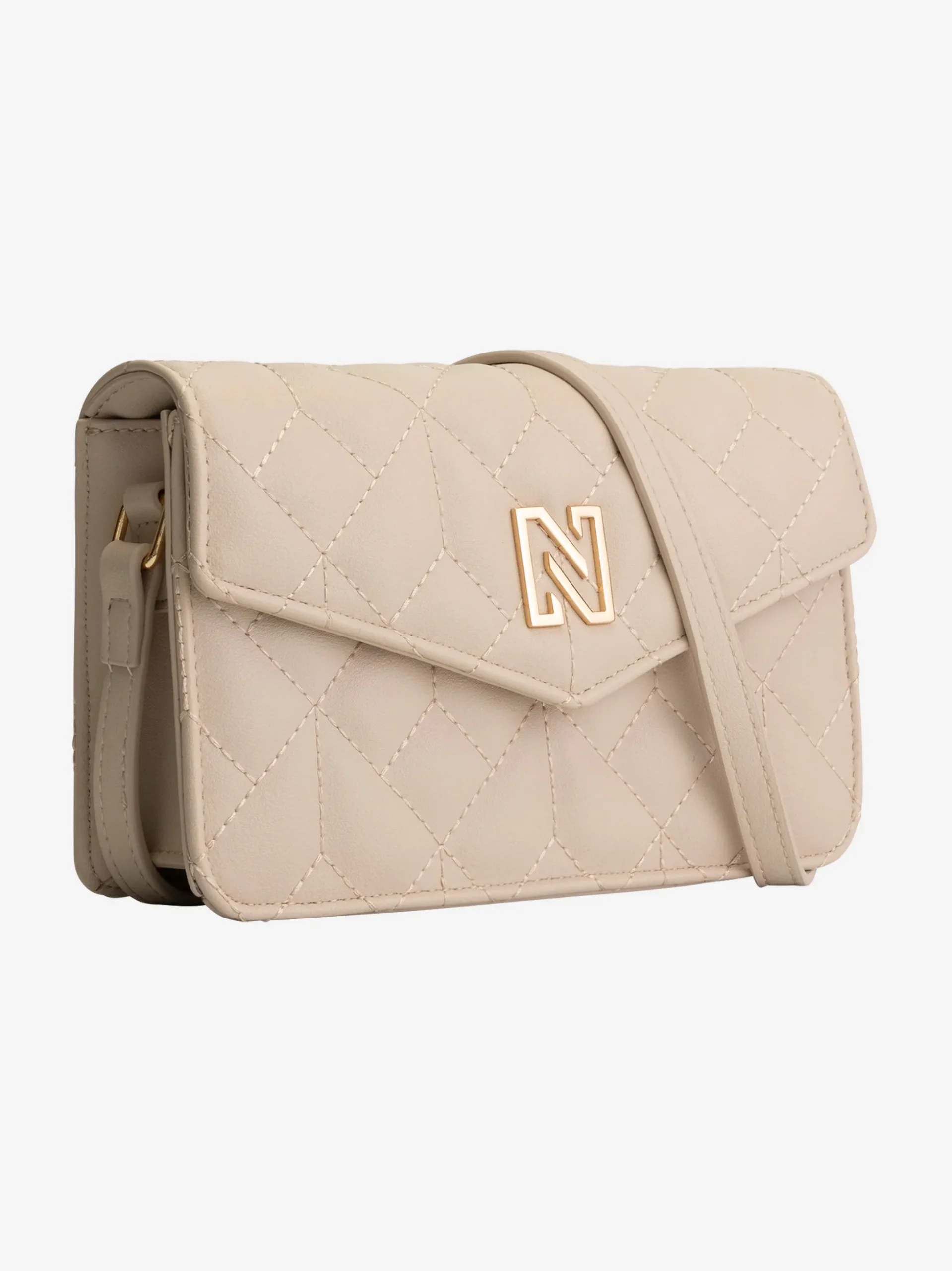 Gewatteerde schoudertas met N-logo