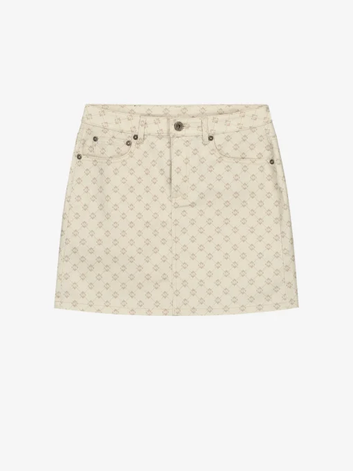 High rise rok met logo print