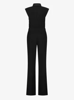 High waist jumpsuit with lace detail