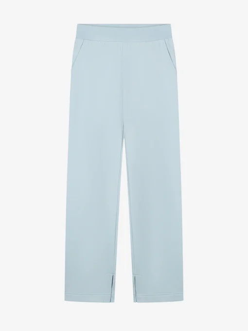 Joggingbroek met rechte pijpen en split