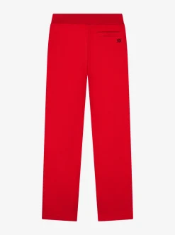 Joggingbroek met rechte pijpen en split