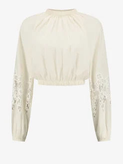 Korte blouse met Embroidery