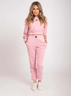 Korte sweater met metalen logo