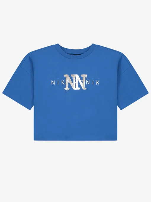 Korte T-shirt met NN print