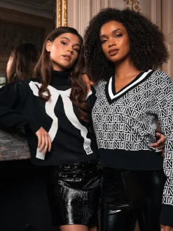 Lakleren rok met lage taille