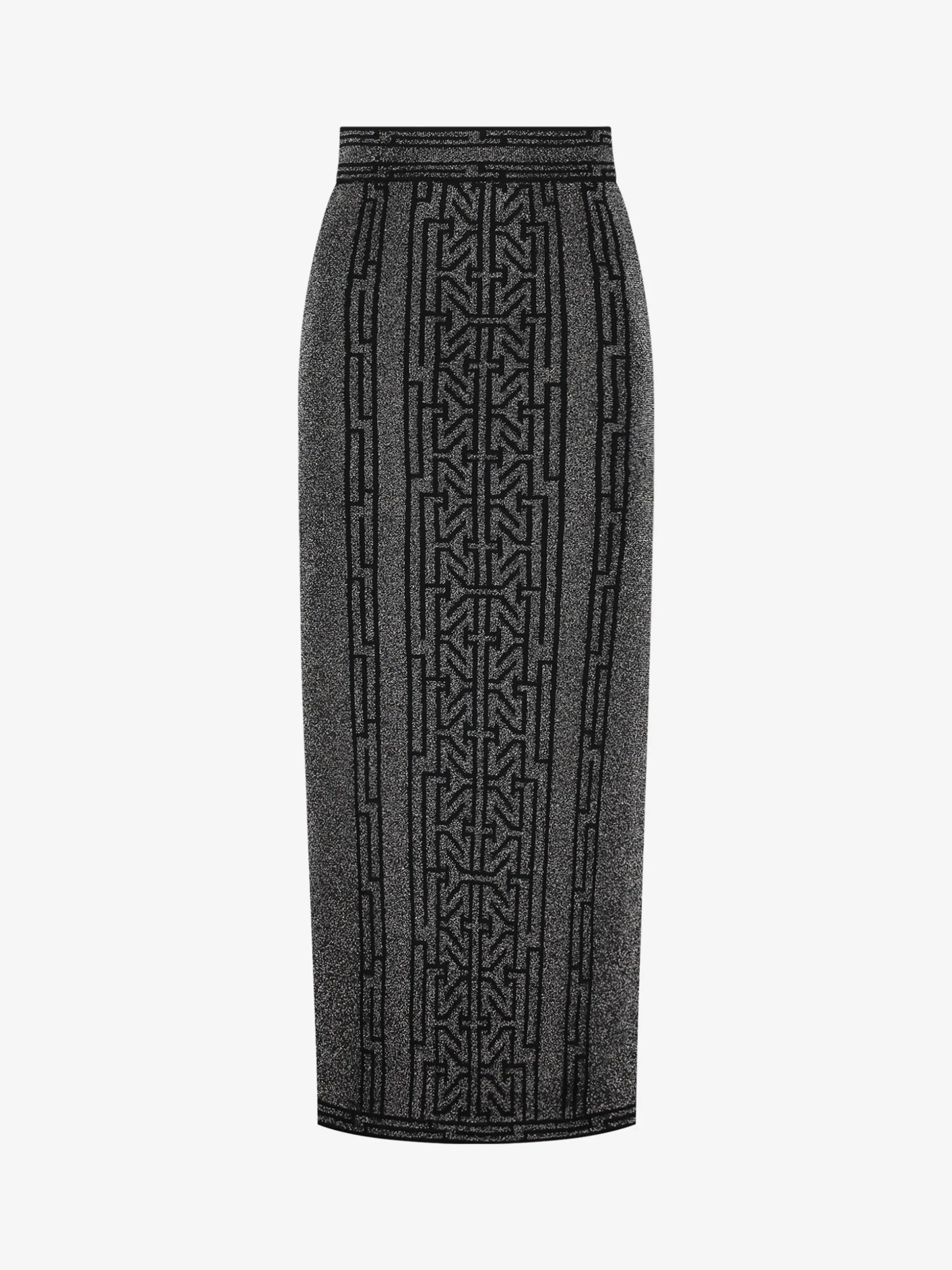 Lange glitter rok met logo patroon