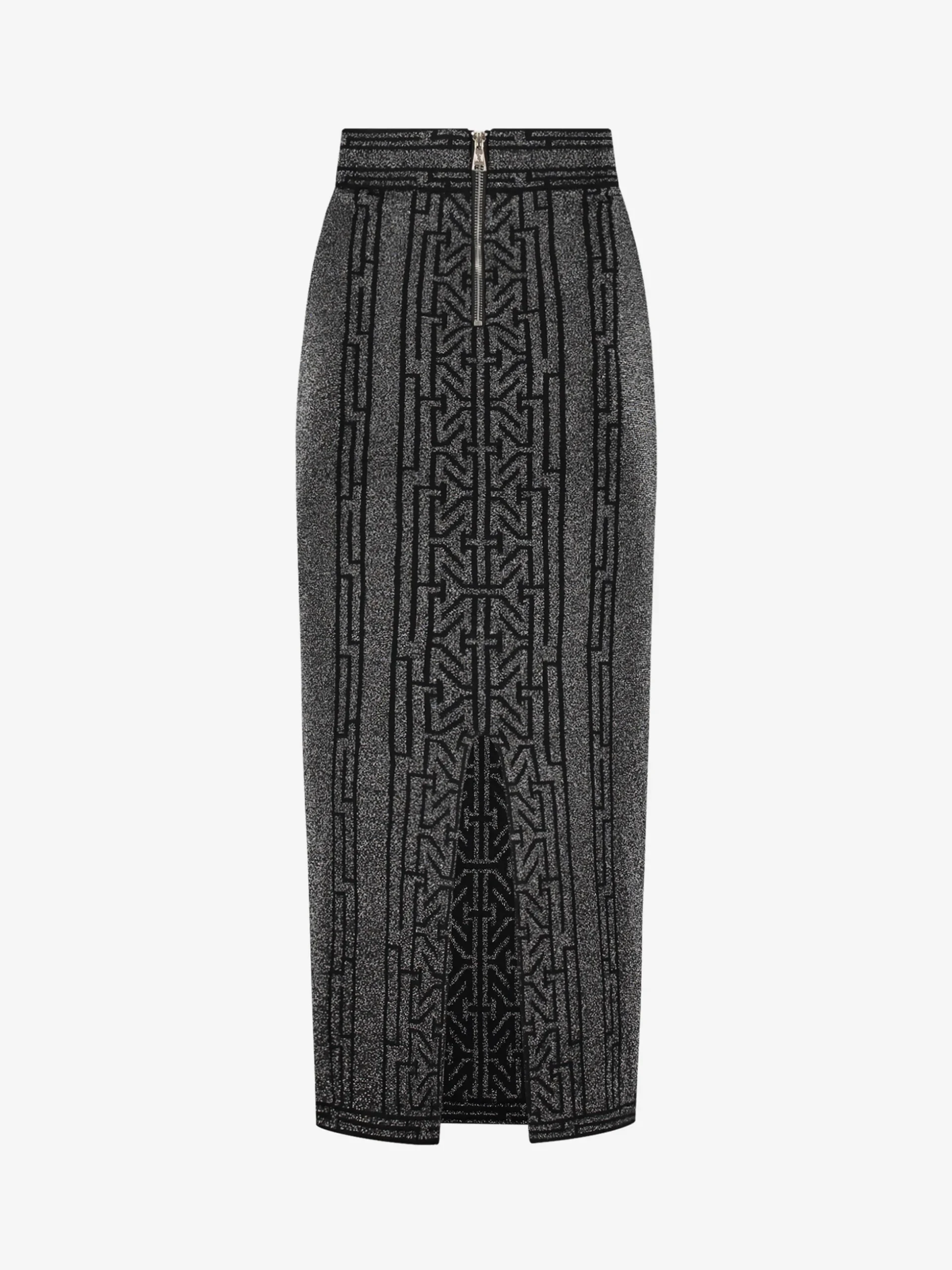 Lange glitter rok met logo patroon