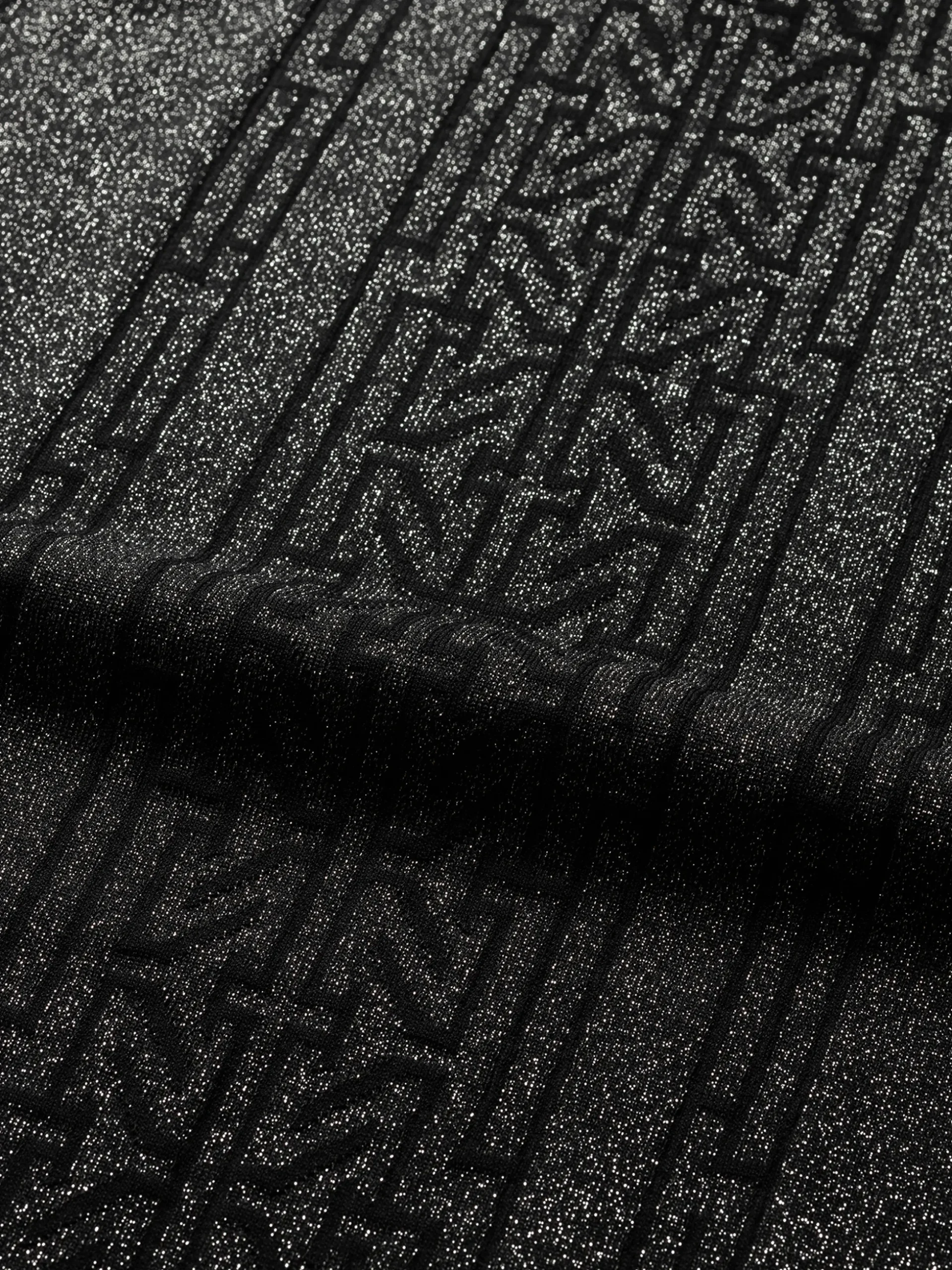 Lange glitter rok met logo patroon